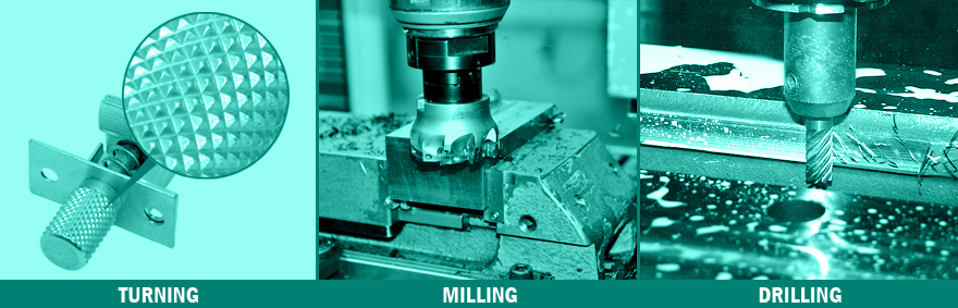 Turning, milling, drilling processes